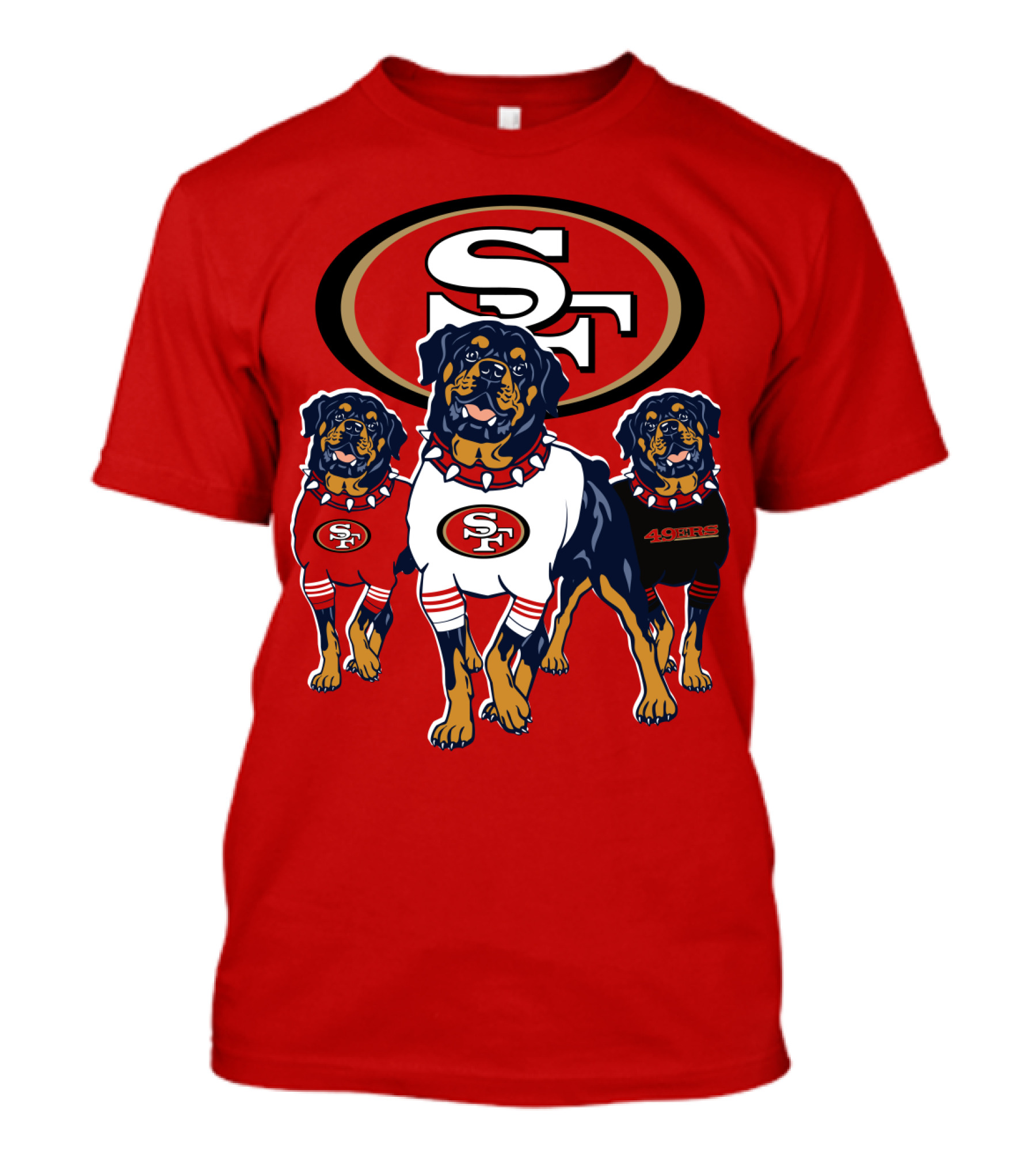 San Francisco 49ers Rottweiler Trio T-Shirt