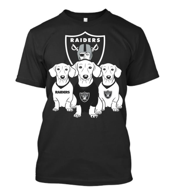 Las Vegas Raiders Dachshund Dog Trio T-Shirt