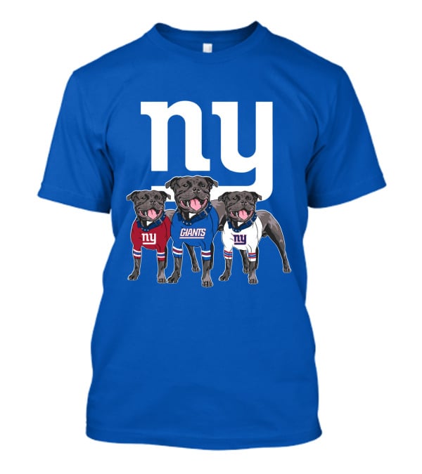 Ny Giants Pug Trio T-Shirt