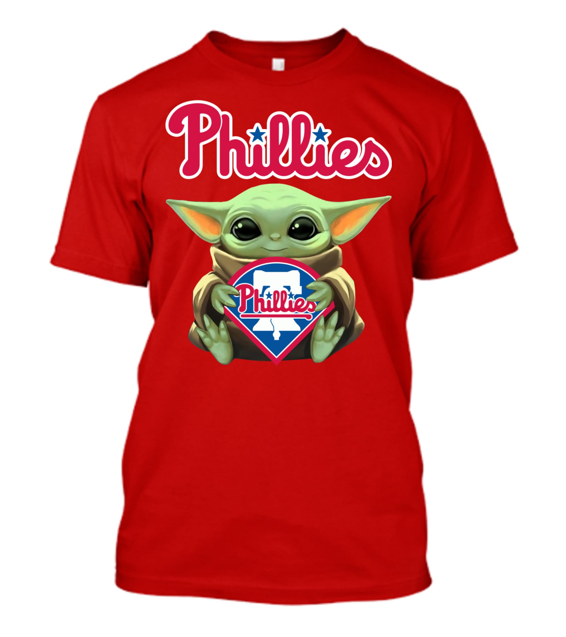 Phillies Baby Yoda Holding Phillies T-Shirt