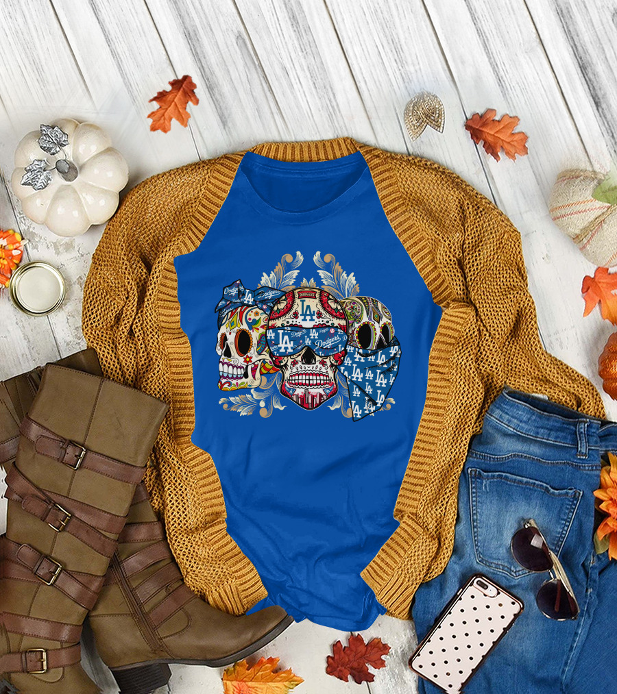 La Dodgers Sugar Skull Trio T-Shirt