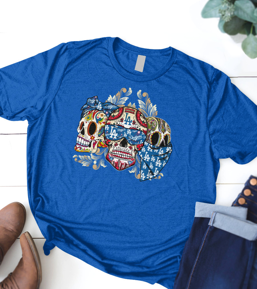 La Dodgers Sugar Skull Trio T-Shirt