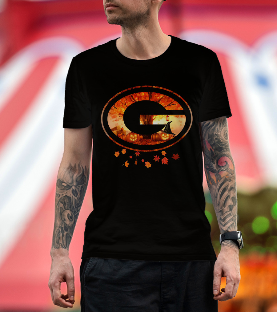 G Autumn Pumpkins Halloween Leaves T-Shirt