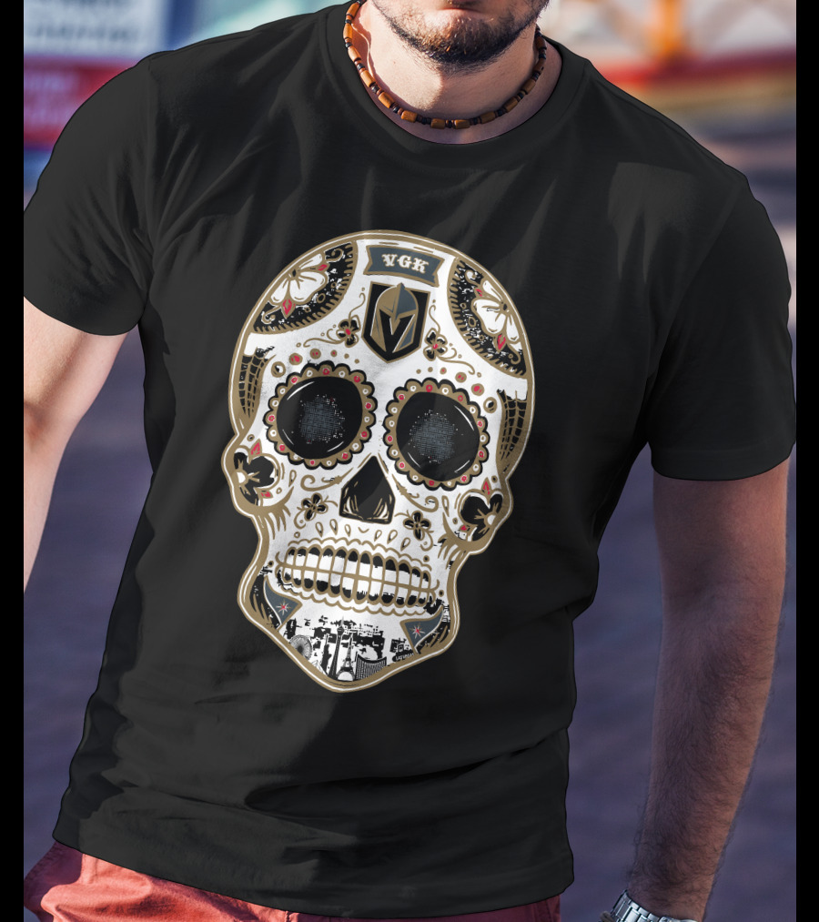 Vgk Sugar Skull Golden Knights T-Shirt