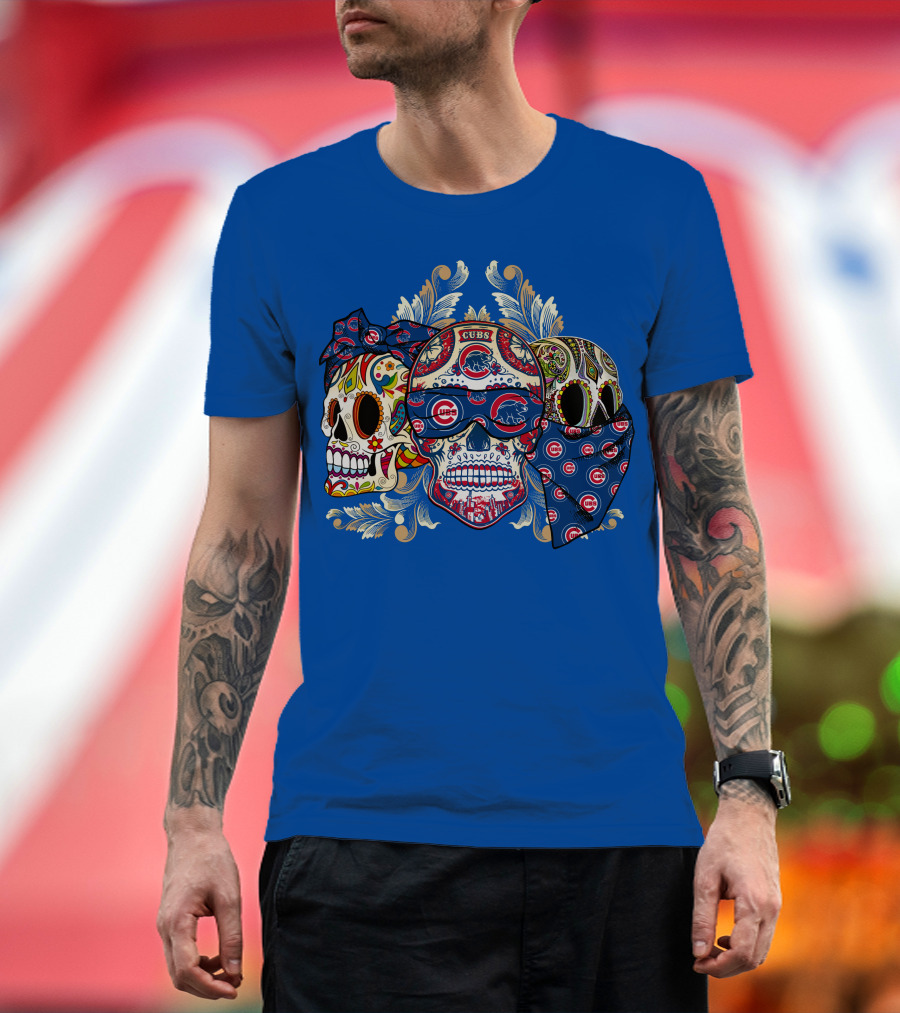 Cubs Sugar Skull T-Shirt