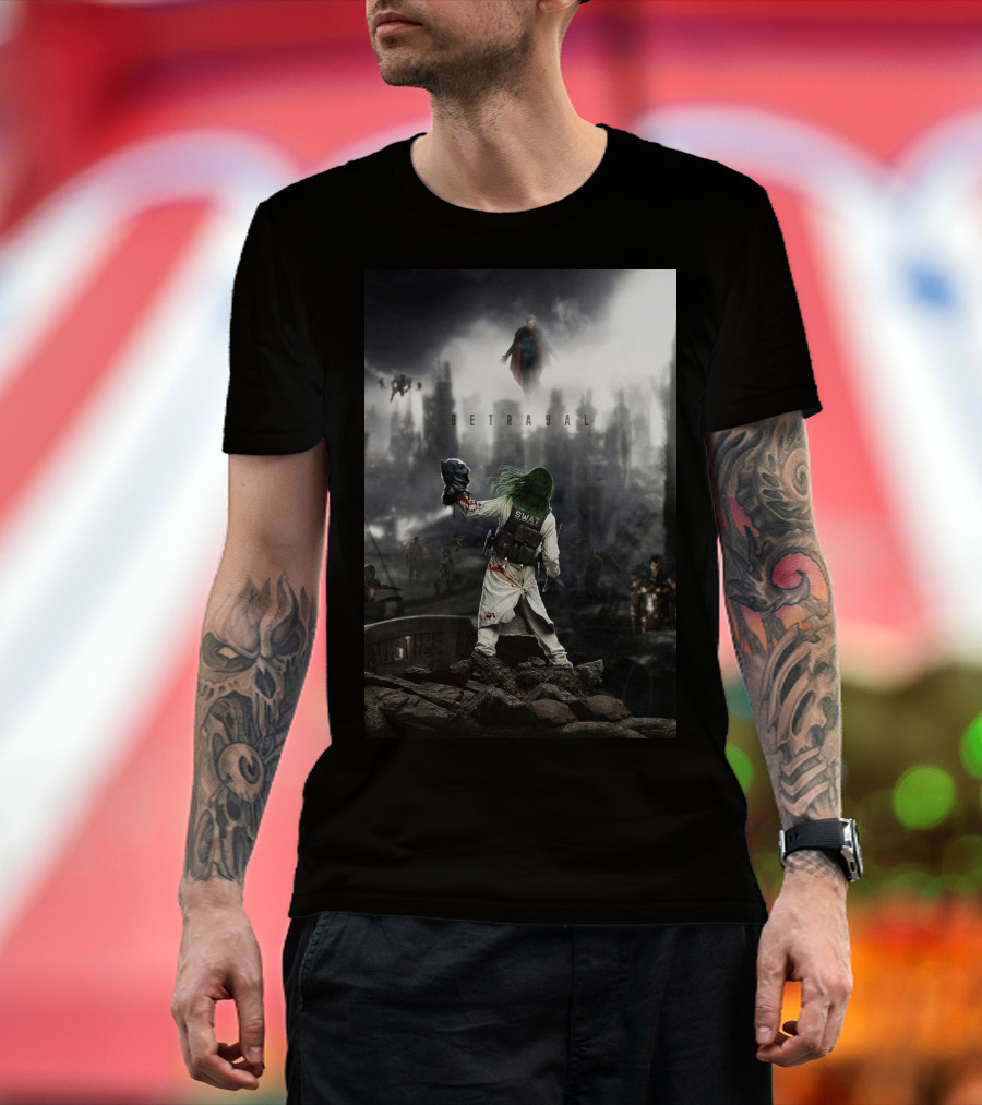 Betrayal Swat Superman Post-Apocalyptic Scene T-Shirt