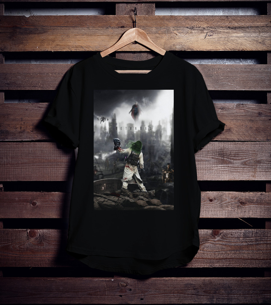 Betrayal Swat Superman Post-Apocalyptic Scene T-Shirt