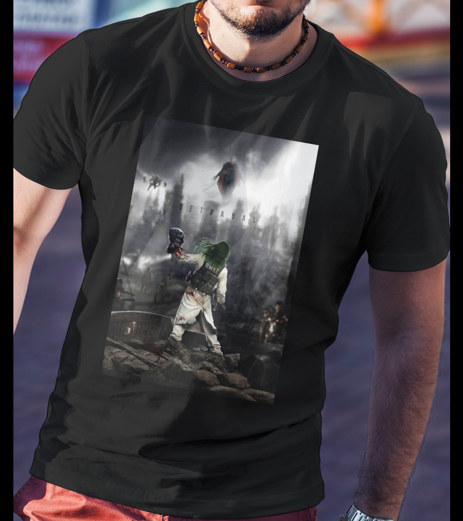 Betrayal Swat Superman Post-Apocalyptic Scene T-Shirt