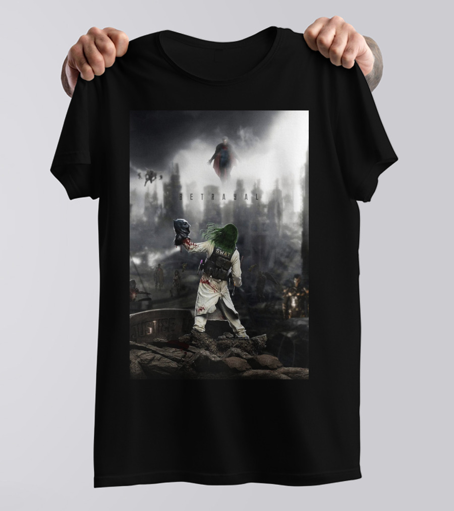 Betrayal Swat Superman Post-Apocalyptic Scene T-Shirt