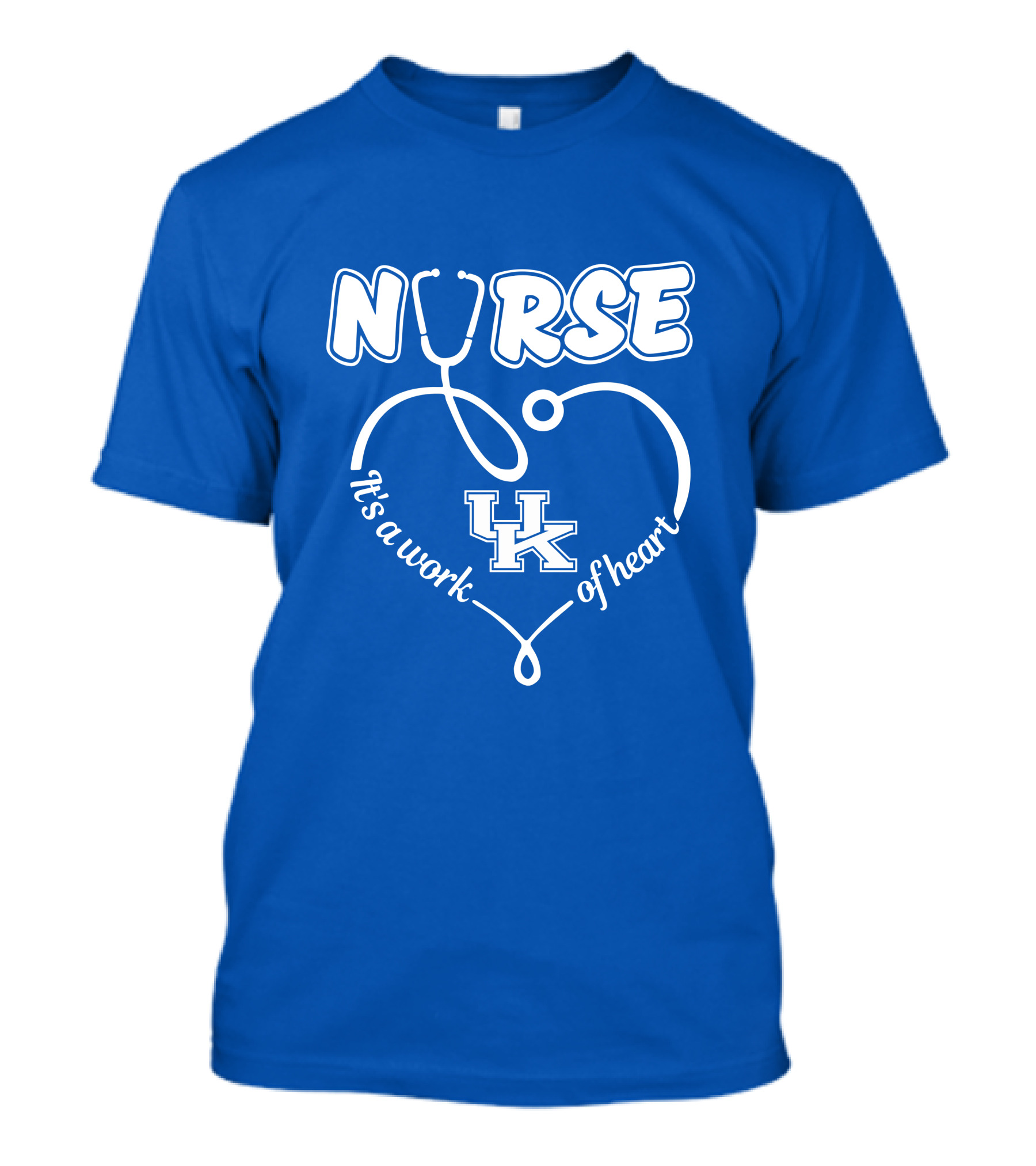Nurse It's A Work Of Heart Uk Stethoscope T-Shirt