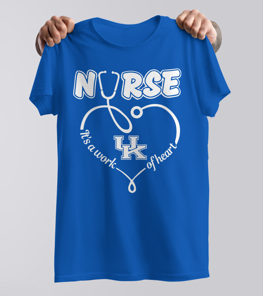Nurse It's A Work Of Heart Uk Stethoscope T-Shirt