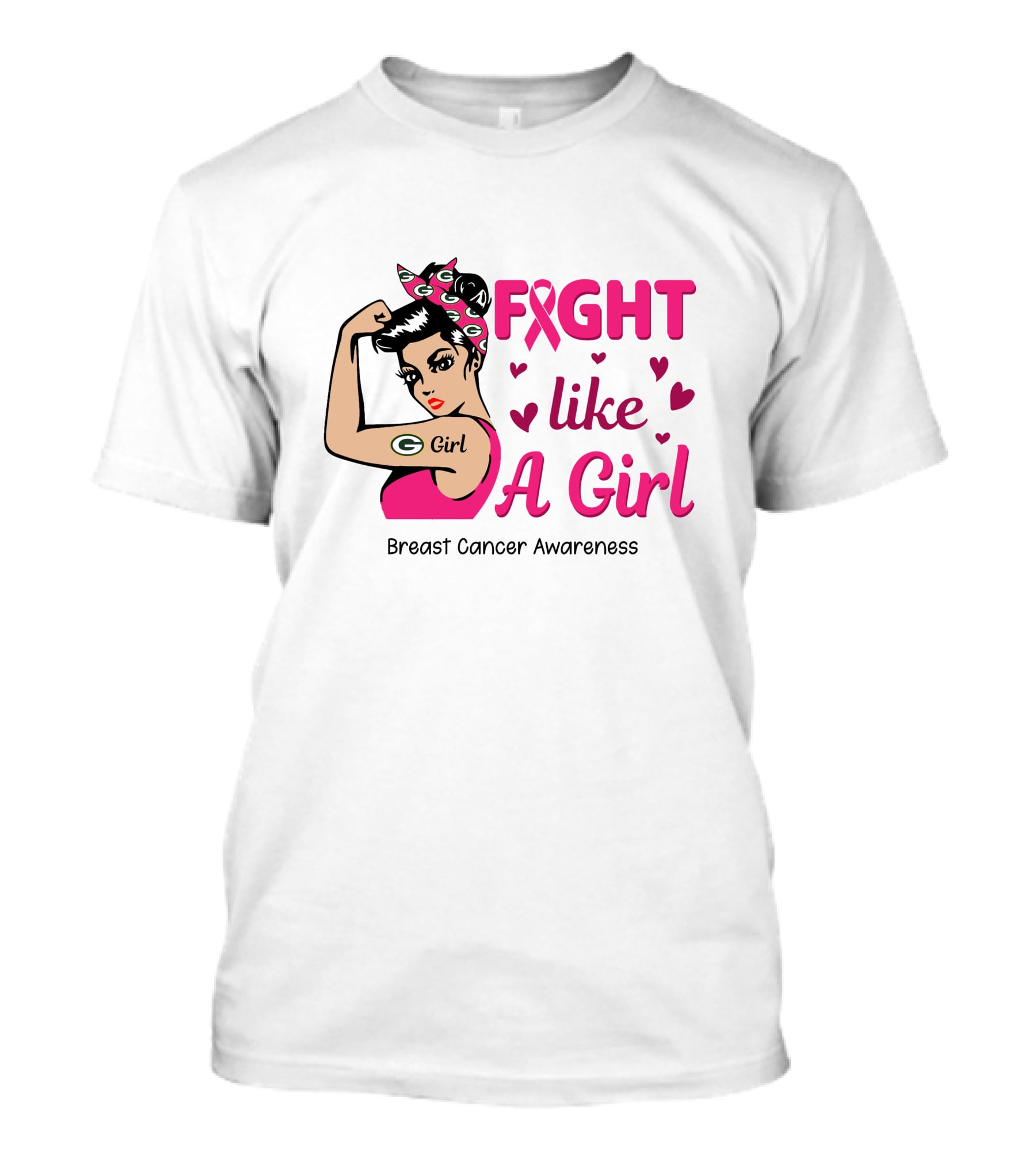 Fight Like A Girl Breast Cancer Awareness Green Bay Packers T-Shirt