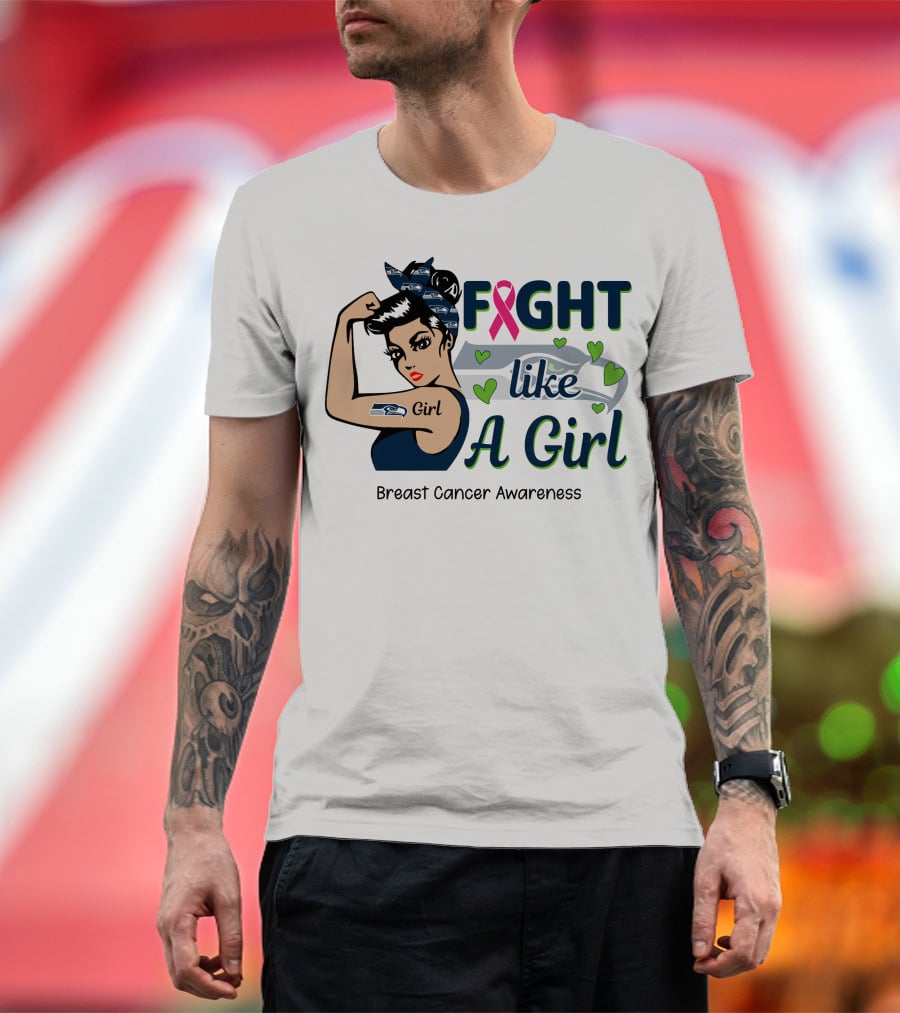 Fight Like A Girl Breast Cancer Awareness T-Shirt
