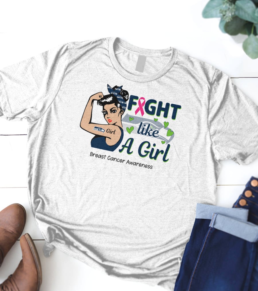 Fight Like A Girl Breast Cancer Awareness T-Shirt
