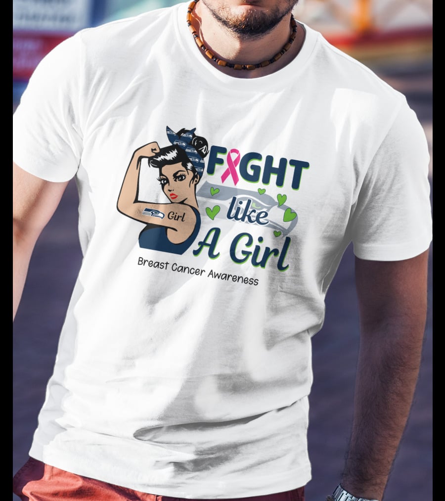 Fight Like A Girl Breast Cancer Awareness T-Shirt