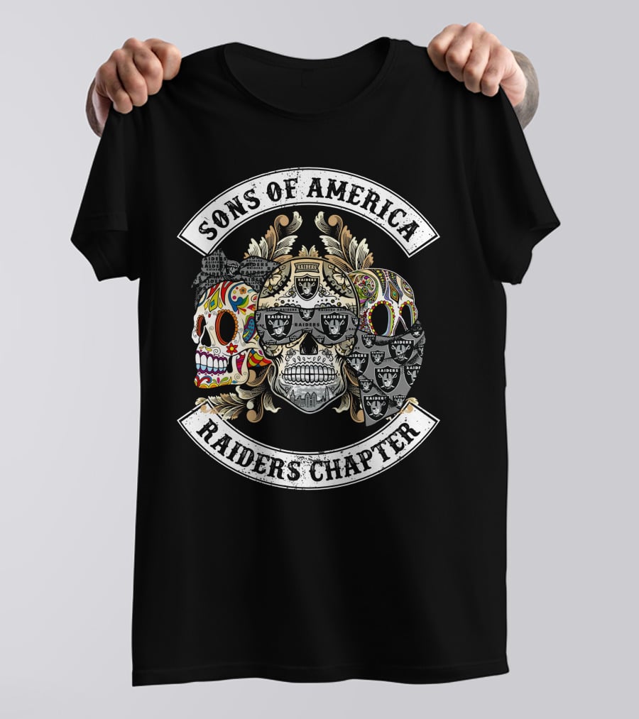 Sons Of America Raiders Chapter Skull Art T-Shirt