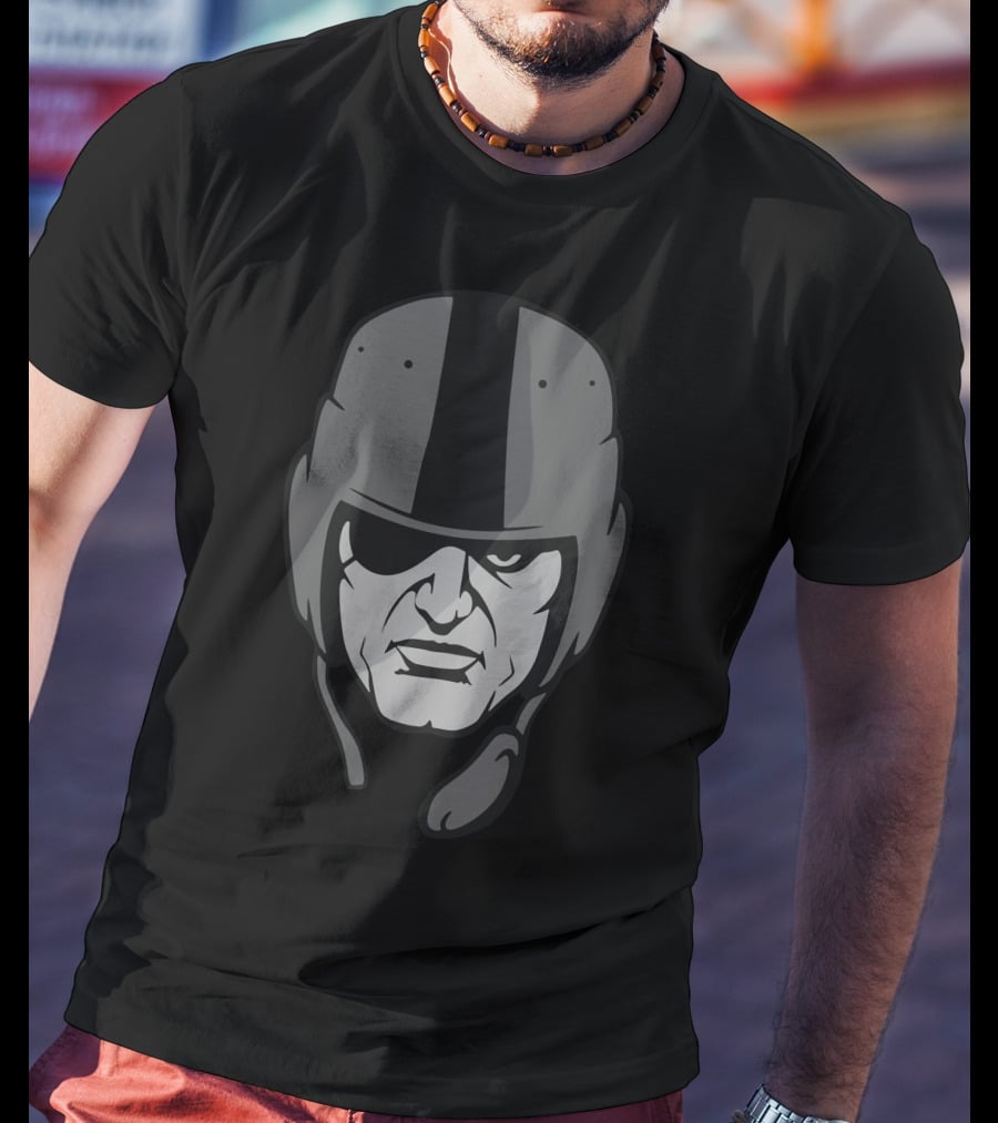 Raider Black Helmet Face T-Shirt