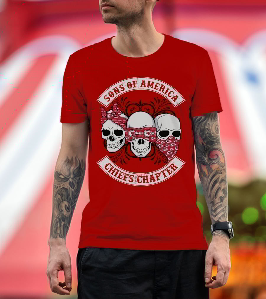 Sons Of America Chiefs Chapter Skulls T-Shirt