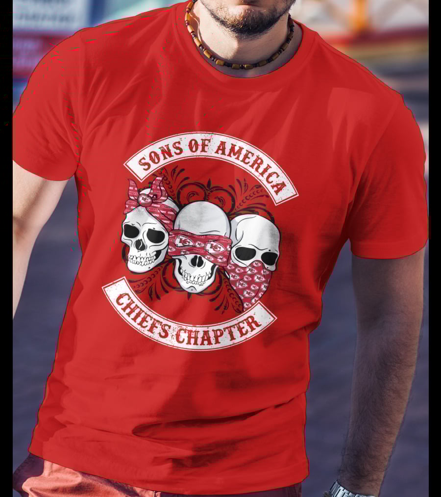 Sons Of America Chiefs Chapter Skulls T-Shirt