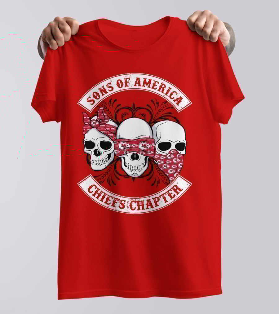 Sons Of America Chiefs Chapter Skulls T-Shirt