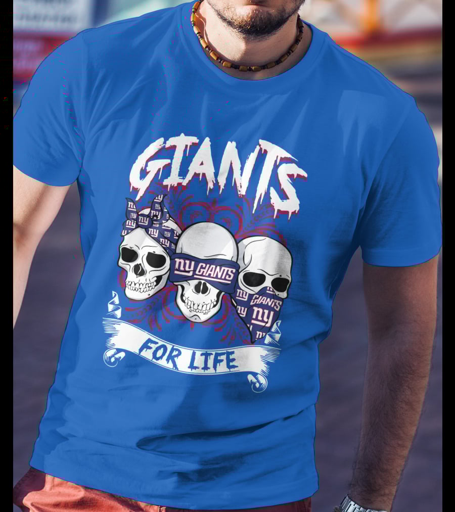 Giants Ny Giants Skulls For Life T-Shirt