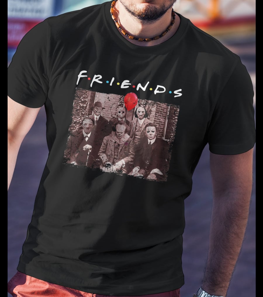 Friends Horror Mask Red Balloon T-Shirt