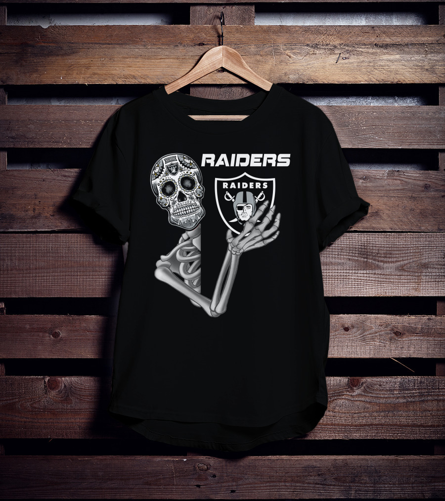 Raiders Skeleton Sugar Skull T-Shirt