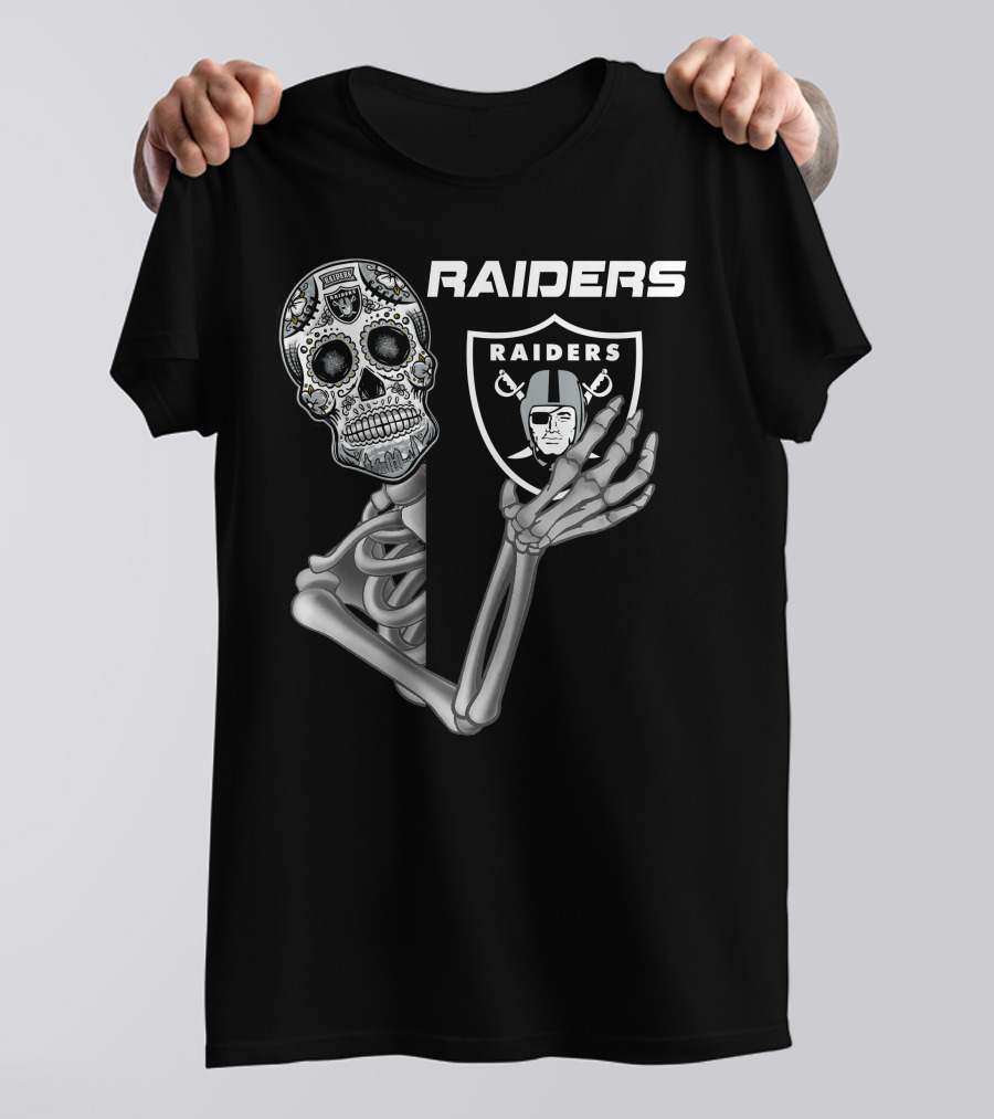 Raiders Skeleton Sugar Skull T-Shirt