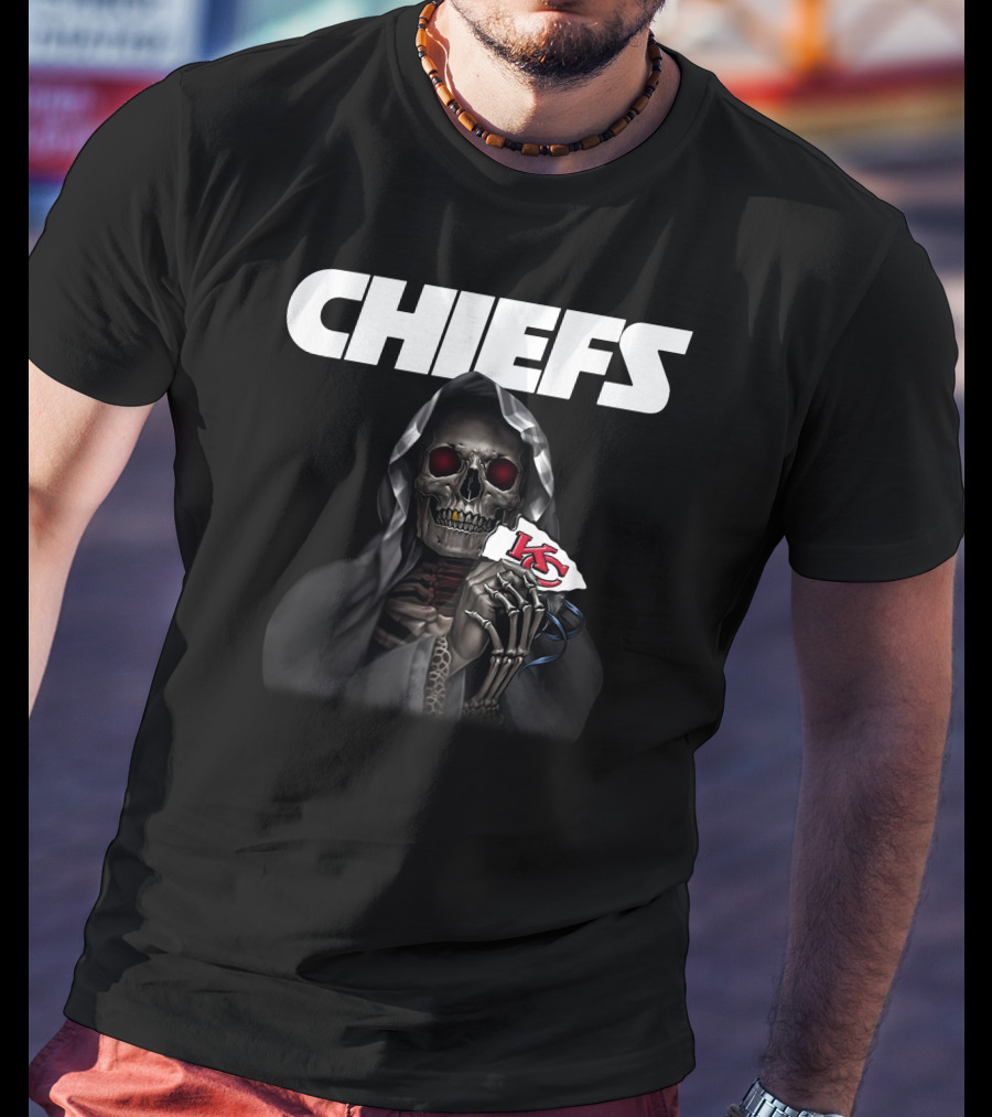 Chiefs Grim Reaper With Kc Arrowhead T-Shirt