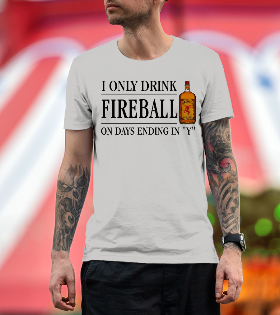 I Only Drink Fireball On Days Ending In Y T-Shirt