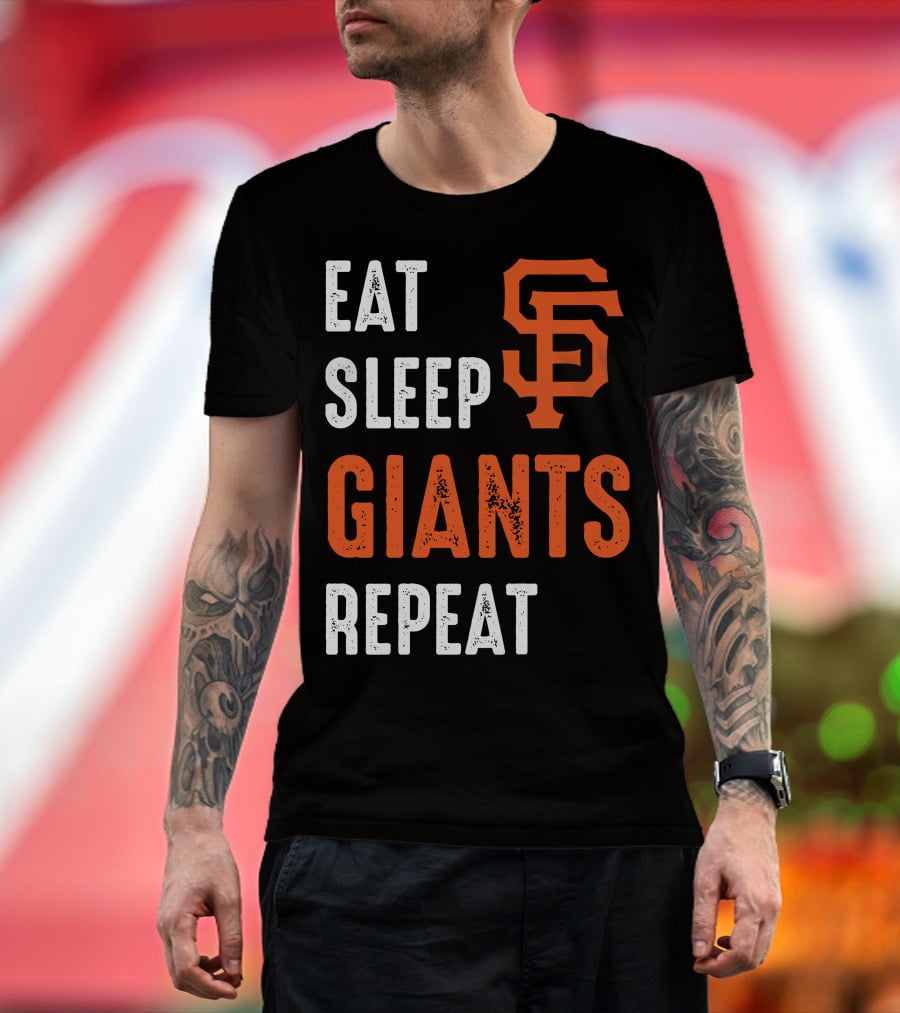 Eat Sleep Giants Repeat Sf T-Shirt