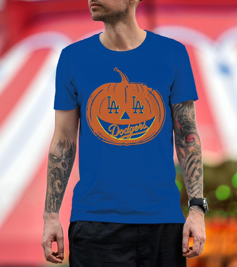 La Dodgers Halloween Pumpkin T-Shirt