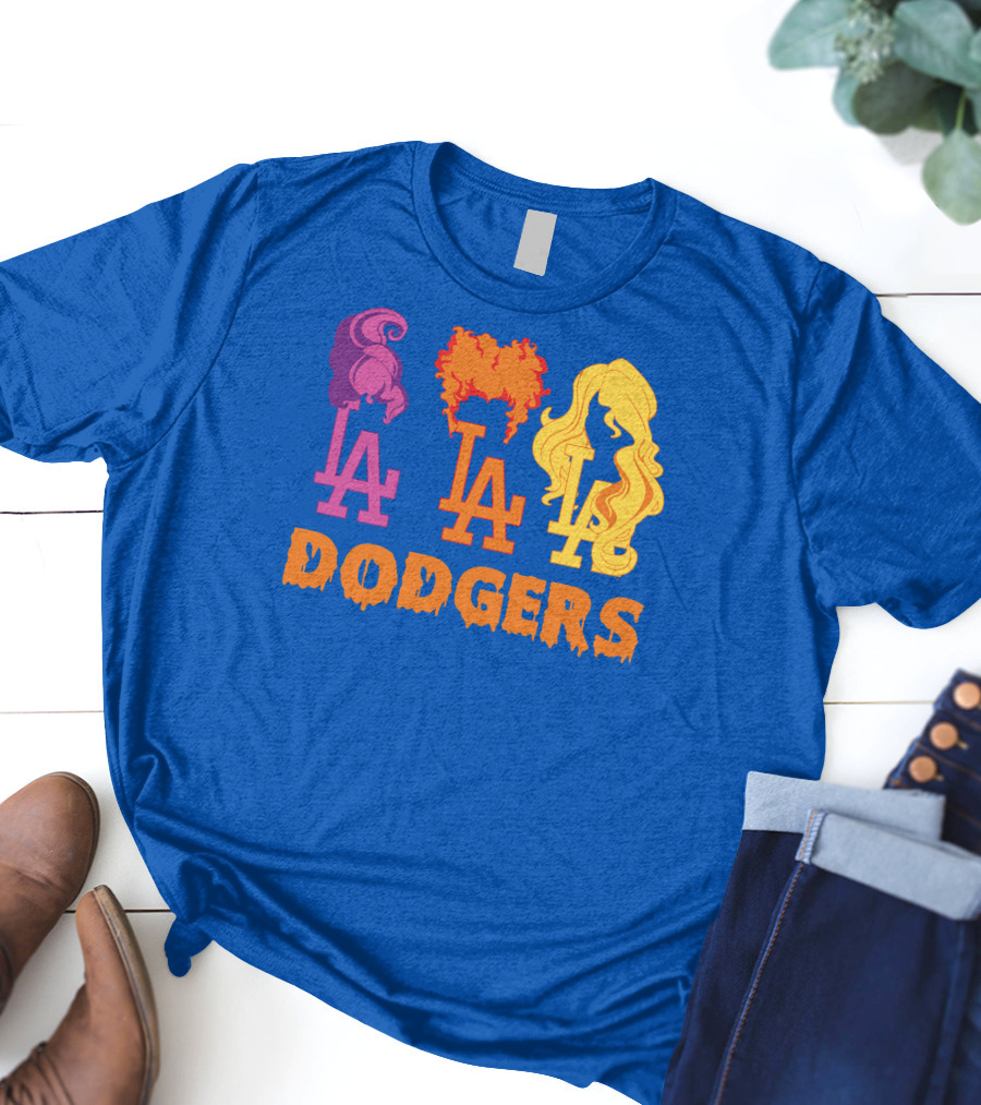 La Dodgers Trio Silhouette Hair Styles T-Shirt