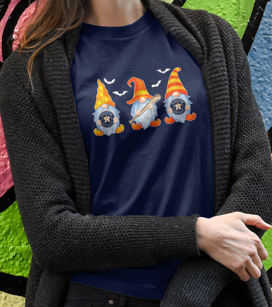 Houston Astros Halloween Gnome Trio T-Shirt