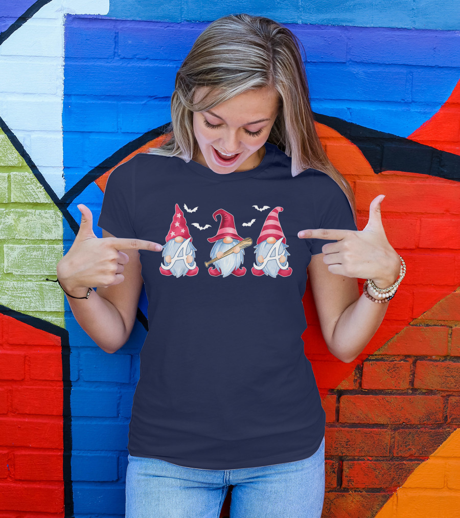 Magical Bat-Wielding Gnomes With A And Stars T-Shirt