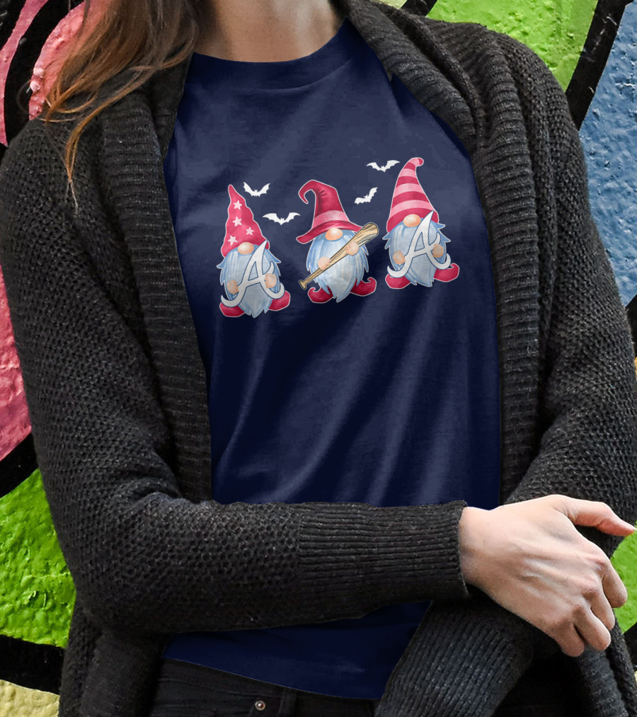 Magical Bat-Wielding Gnomes With A And Stars T-Shirt