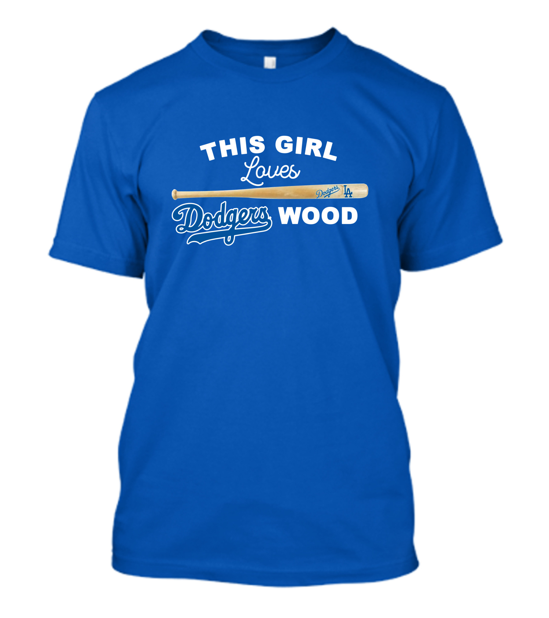 This Girl Loves Dodgers Wood T-Shirt
