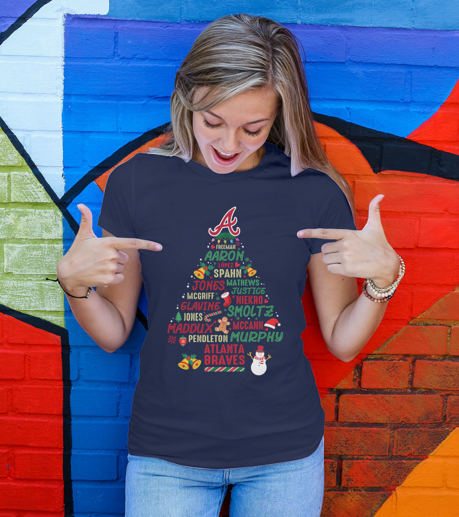 Atlanta Braves Christmas Tree T-Shirt