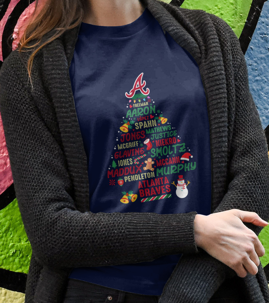 Atlanta Braves Christmas Tree T-Shirt