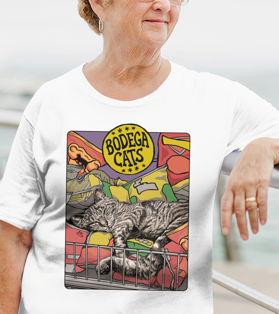 Bodega Cats Chips Grocery Aisle Nap T-Shirt