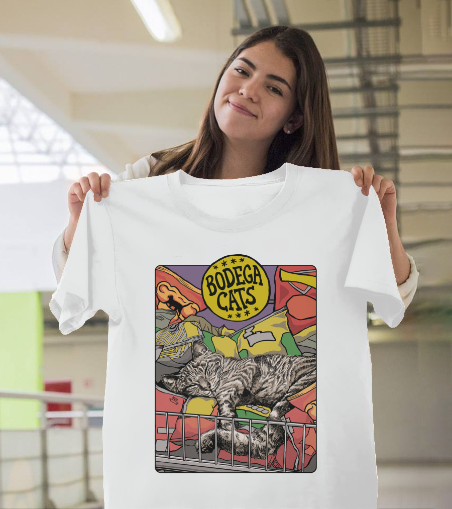 Bodega Cats Chips Grocery Aisle Nap T-Shirt