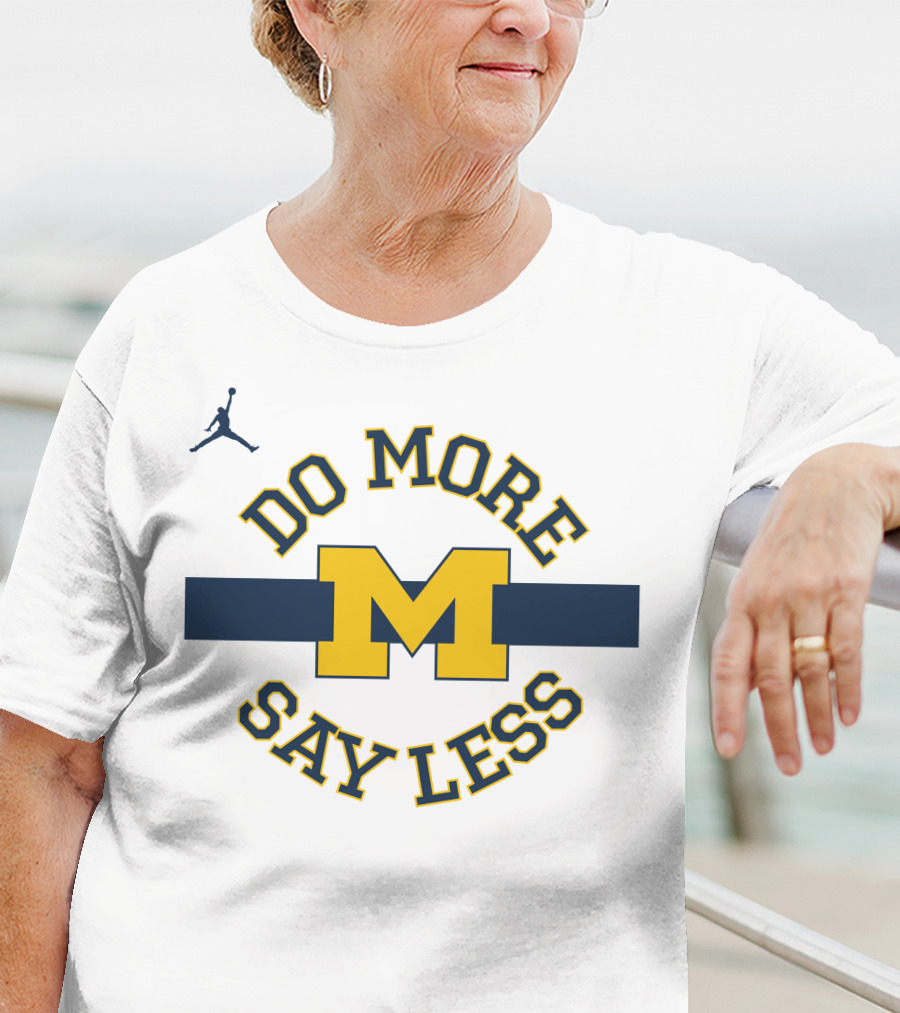 Do More Say Less Michigan Jumpman Logo M T-Shirt