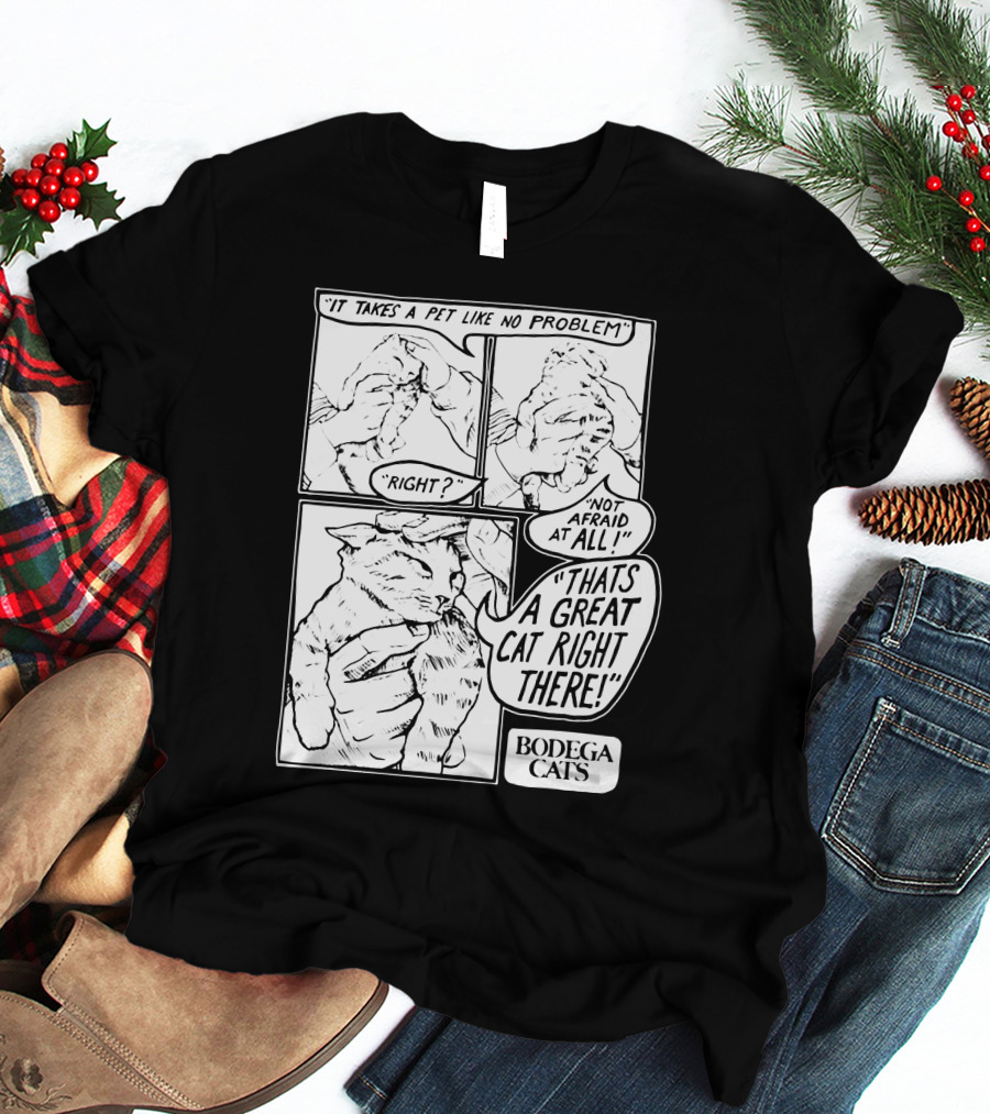 Bodega Cats That's A Great Cat Right There Comic Strip T-Shirt