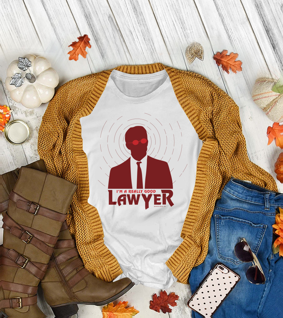 I'm A Really Good Lawyer Silhouette Red Sunglasses T-Shirt
