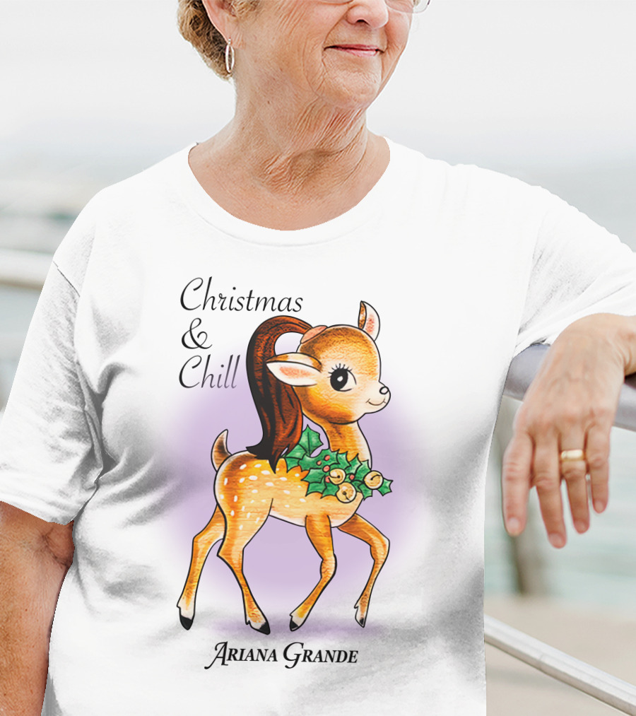 Ariana Grande Positions Photo I Christmas And Chill T-Shirt