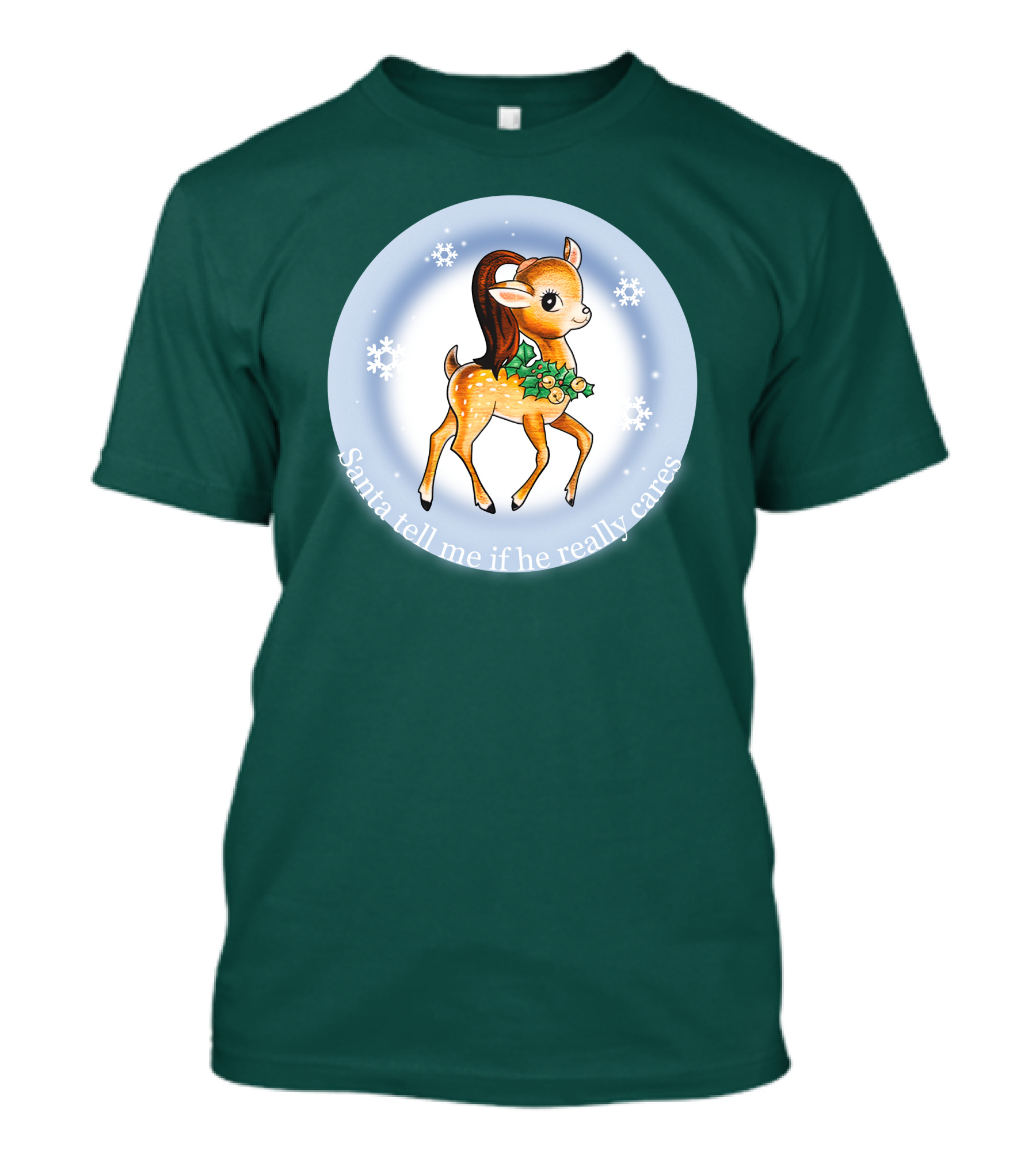 Santa Tell Me If He Really Cares Ariana Grande Merch T-Shirt