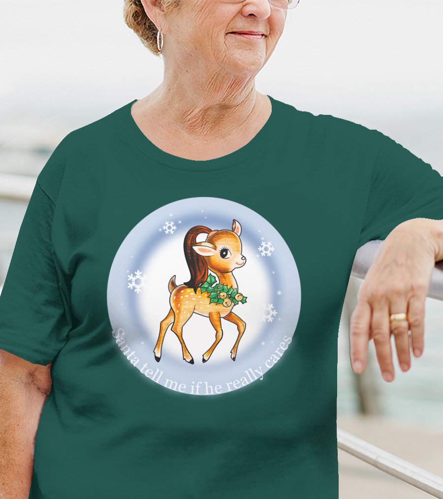 Santa Tell Me If He Really Cares Ariana Grande Merch T-Shirt