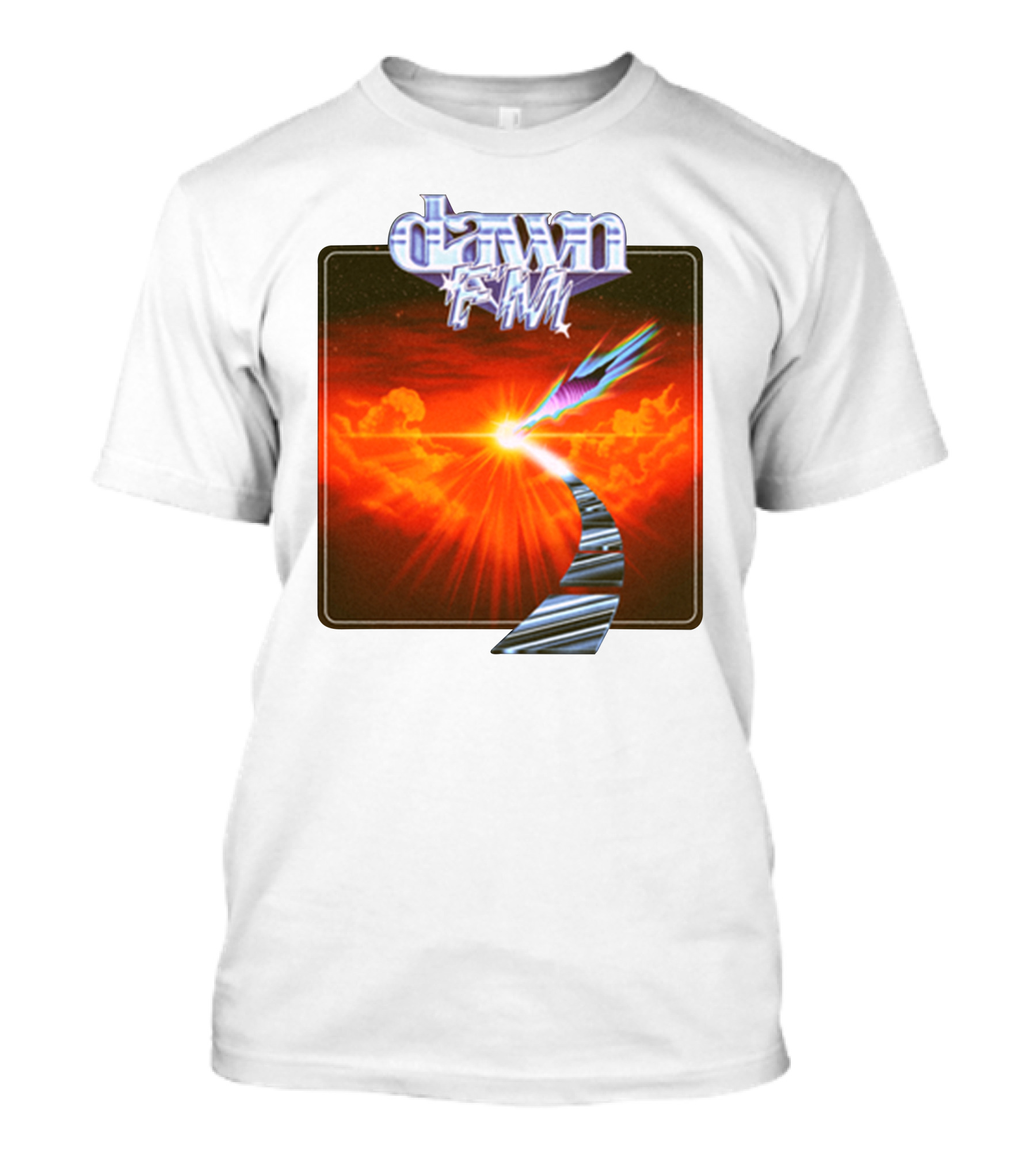 Dawn FM Album Cover Retro Sunset Pathway T-Shirt