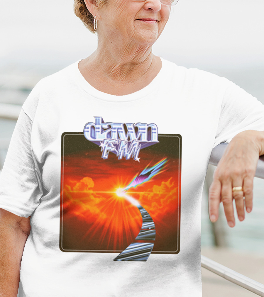 Dawn FM Album Cover Retro Sunset Pathway T-Shirt