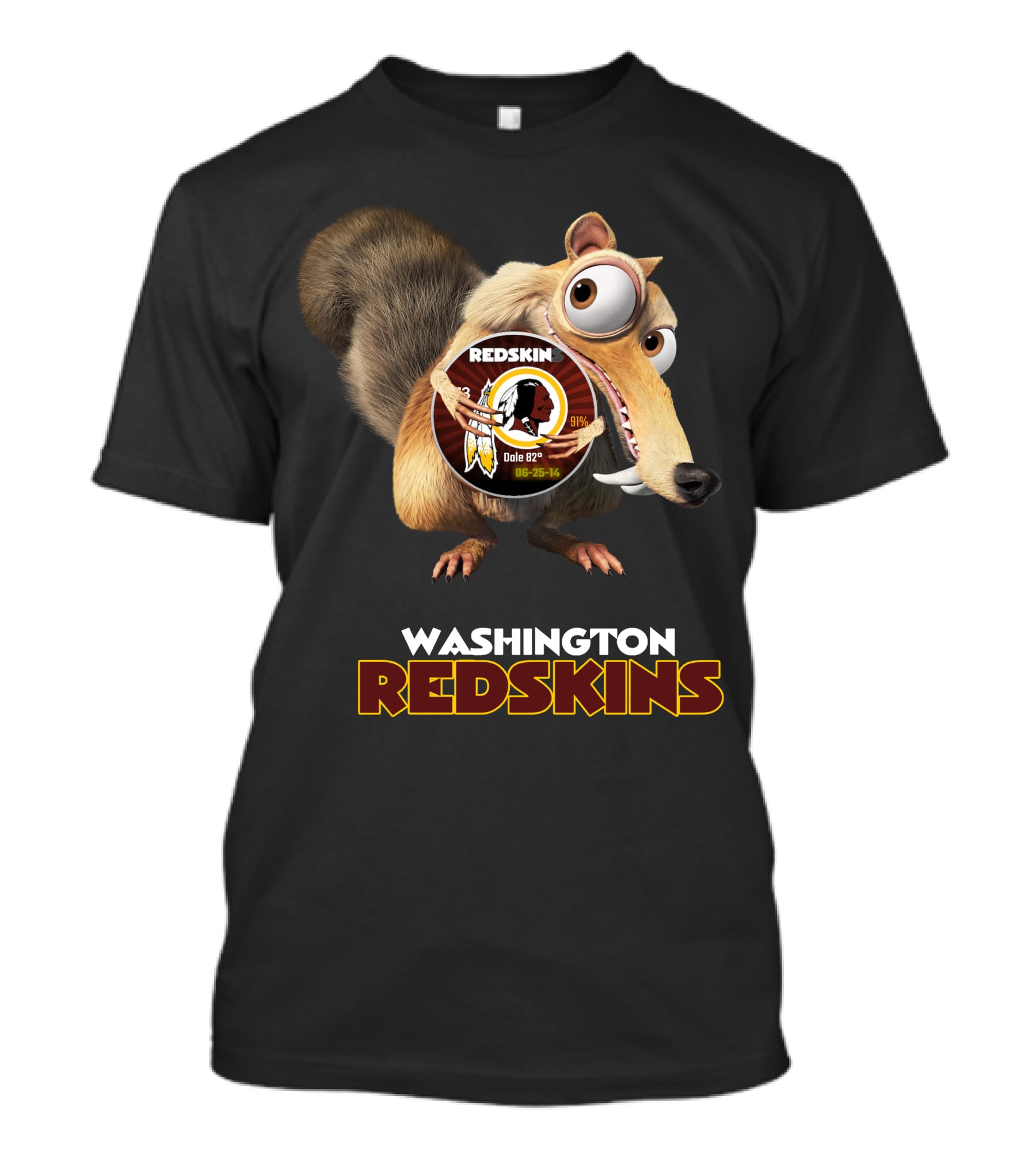 Washington Redskins Redskin 05 Ice Age Squirrel T-Shirt